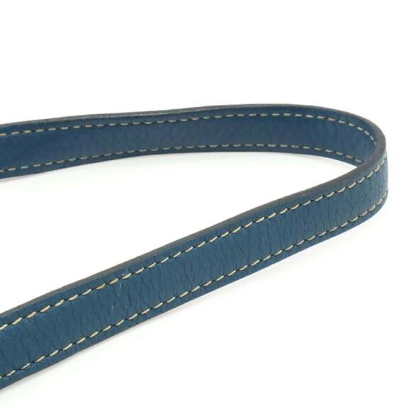 HERMES Vespa TPM Shoulder Bag Pochette in Togo Leather, Blue, G Stamp - Picture 8 of 10